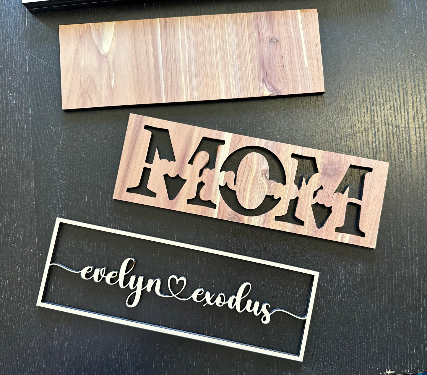 All Natural Wood Mother’s Day Name Sign
