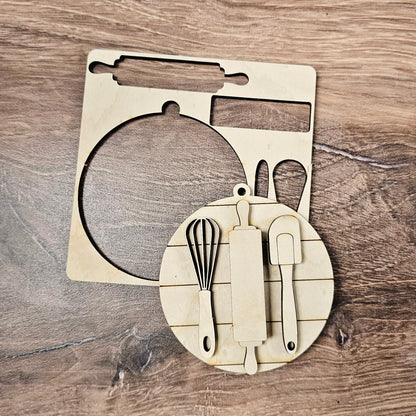 Juego de adornos navideños con recuerdos de repostería