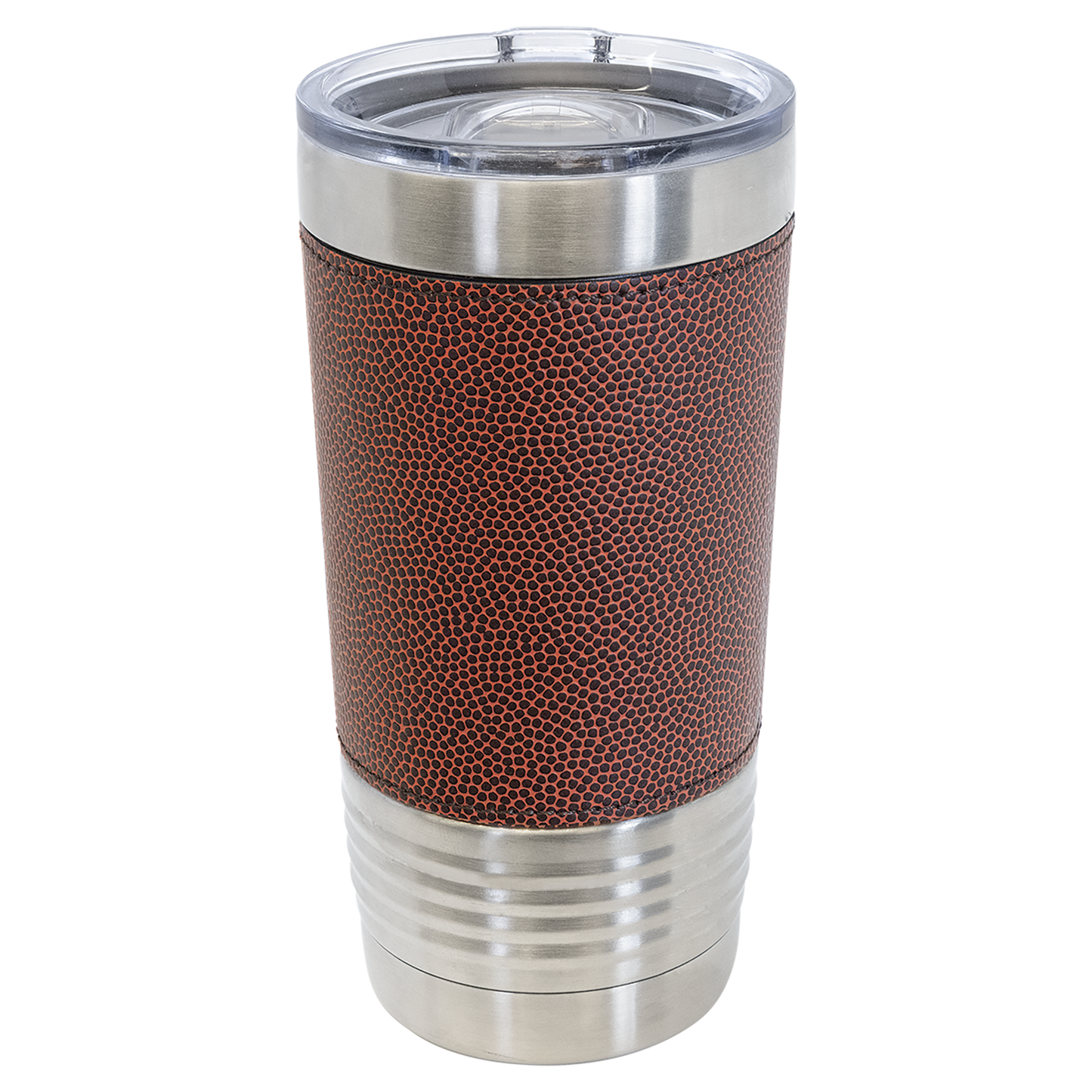 Personalized 20 oz Leatherette Sports Tumbler – Engraved Basketball, Football, Baseball, Softball, Volleyball & Soccer