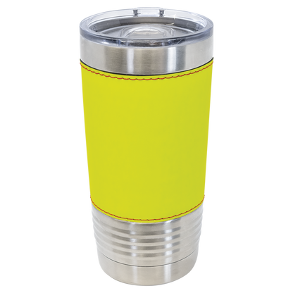 Personalized 20 oz Leatherette Sports Tumbler – Engraved Basketball, Football, Baseball, Softball, Volleyball & Soccer