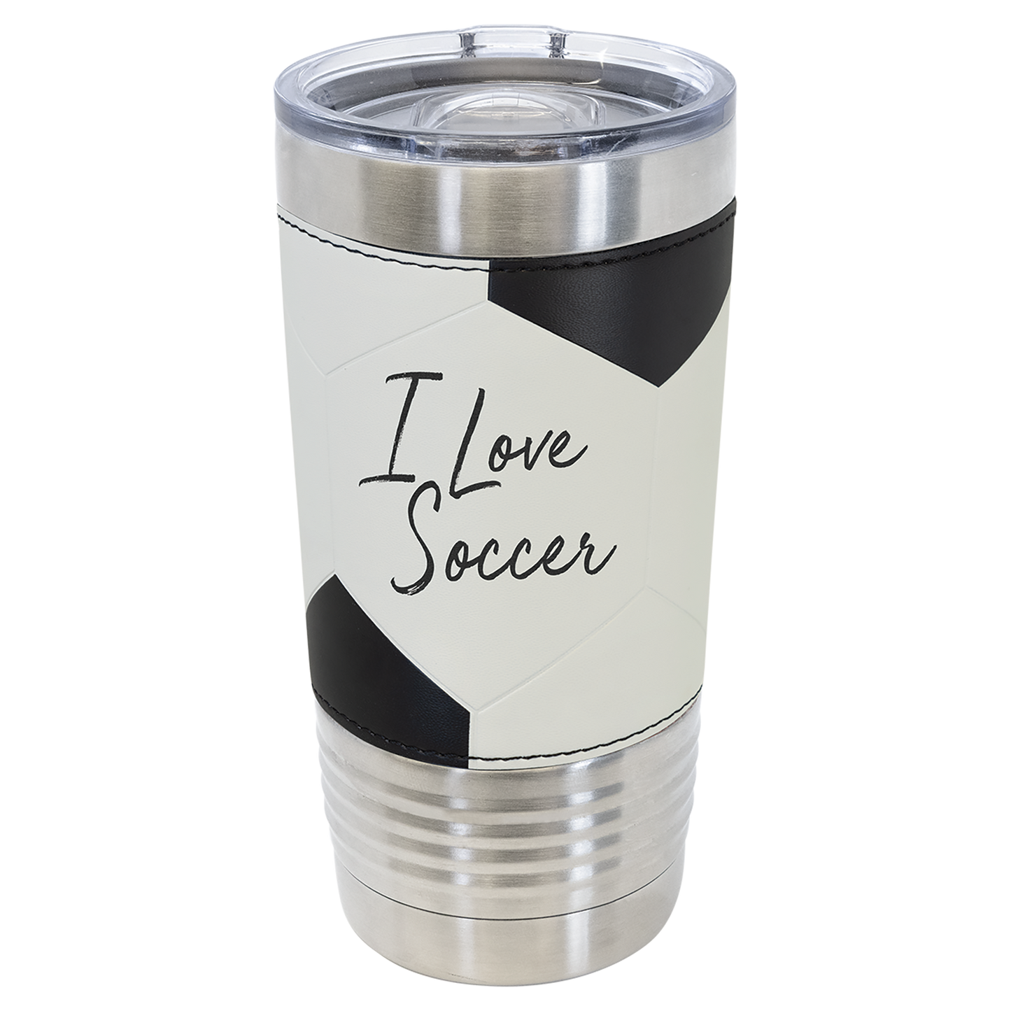 Personalized 20 oz Leatherette Sports Tumbler – Engraved Basketball, Football, Baseball, Softball, Volleyball & Soccer