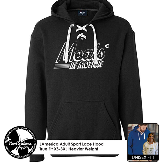 Sudadera deportiva premium con capucha y encaje Meals in Motion - JA8830