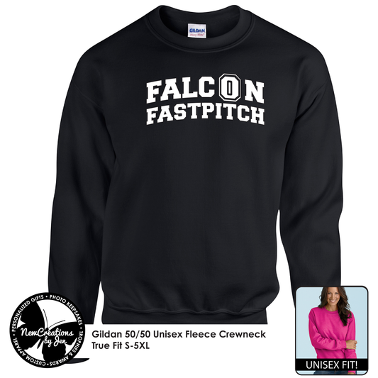 OMS Fastpitch - Sudadera con cuello redondo Gildan G180