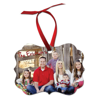 Custom Double-Sided Aluminum Photo Ornaments – Full-Color, Gloss Finish