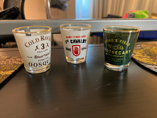 Vaso de chupito de la serie de souvenirs de la Rueda del Tiempo de Randland
