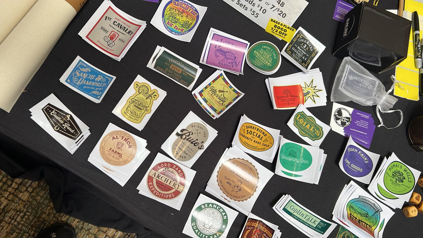 Variedad de pegatinas de la serie de souvenirs de Randland