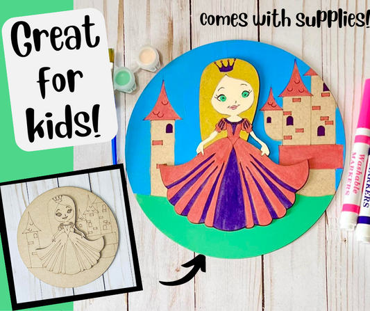 CASTILLO DE PRINCESAS - Kit de pintura para niños de New Creations