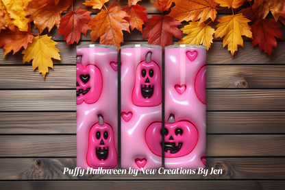 Puffy Halloween Full Color Skinny Tumbler - 20oz