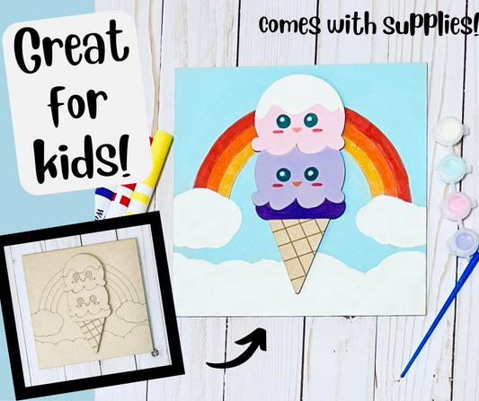HELADO ARCOÍRIS - Kit para pintar de New Creations By Kid's