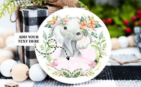 Adornos personalizados para la primera Navidad de animales bebés