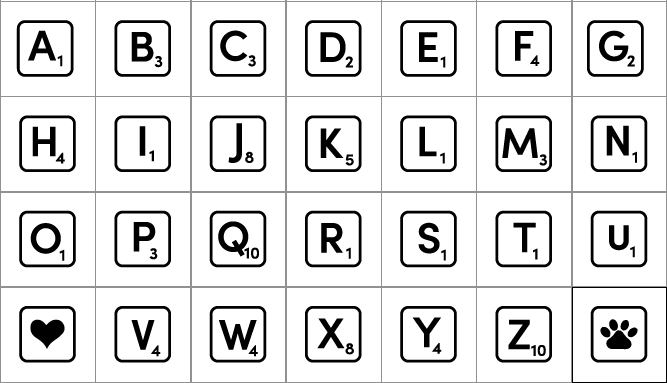 Wall Art - Crossword Letters for your wall