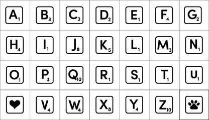 Wall Art - Crossword Letters for your wall