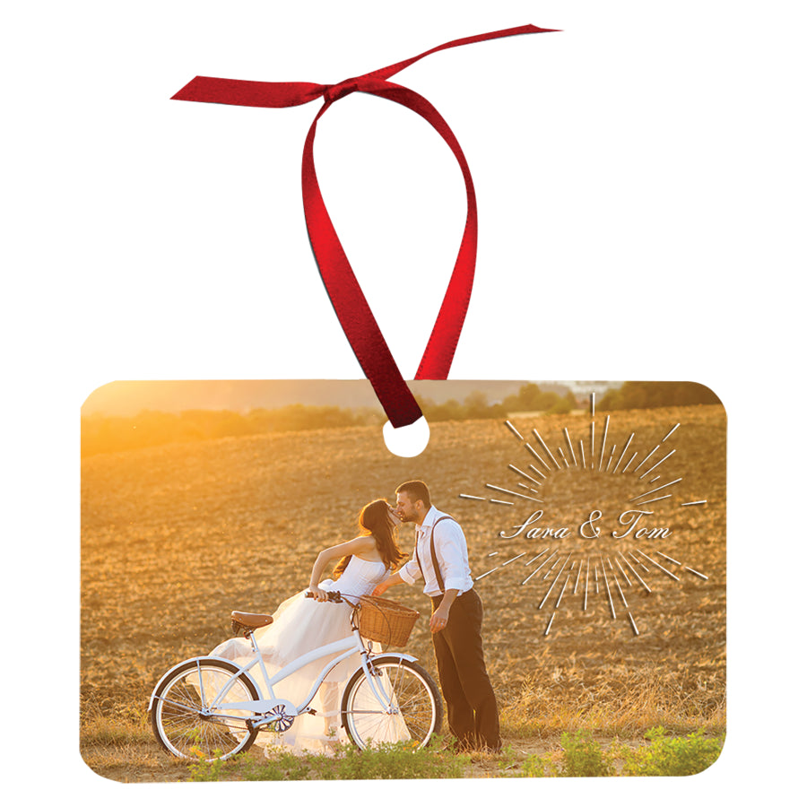 Custom Double-Sided Aluminum Photo Ornaments – Full-Color, Gloss Finish