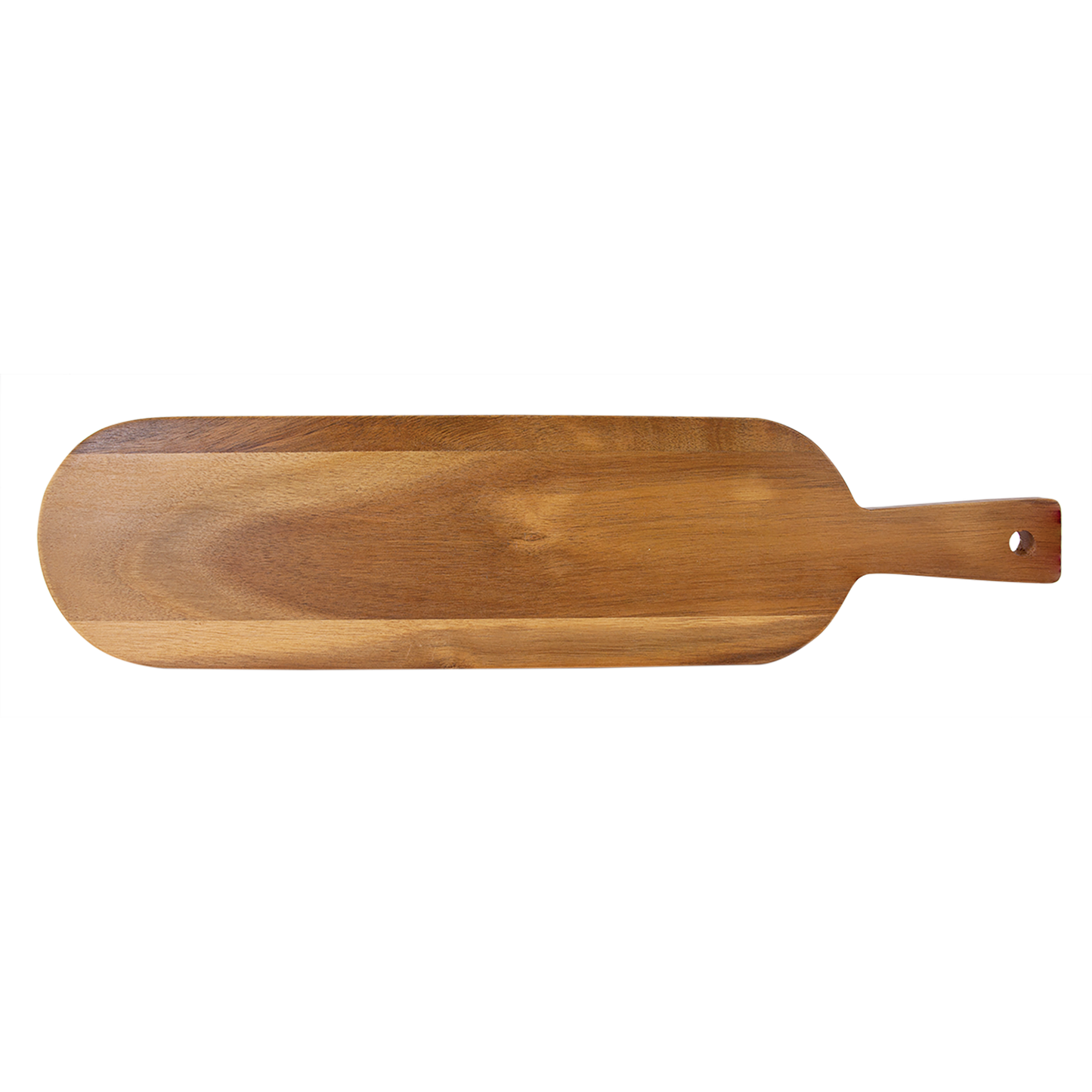 Round Acacia Wood-Slate Serving Board with Handle