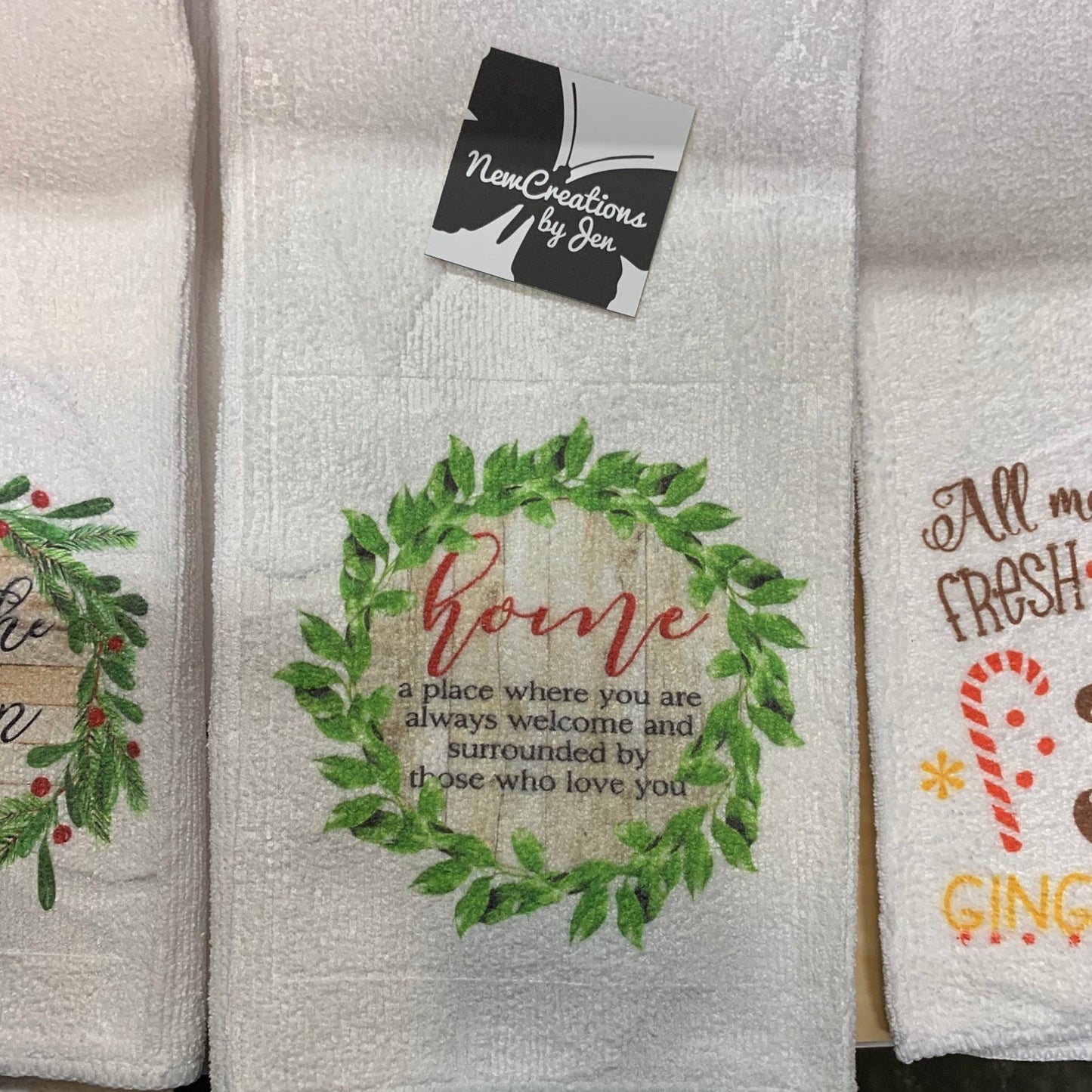 Toallas de cocina navideñas en liquidación