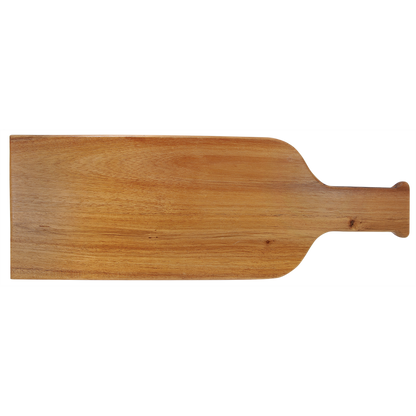 Round Acacia Wood-Slate Serving Board with Handle