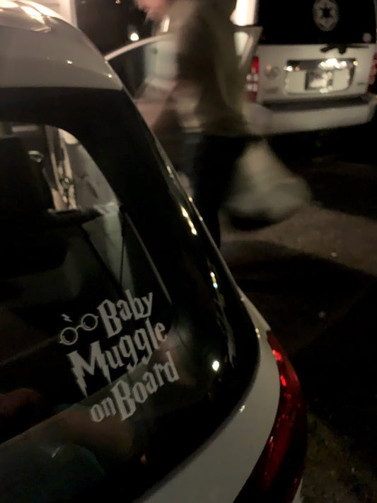 Calcomanía de vinilo "Bebé Muggle a bordo"
