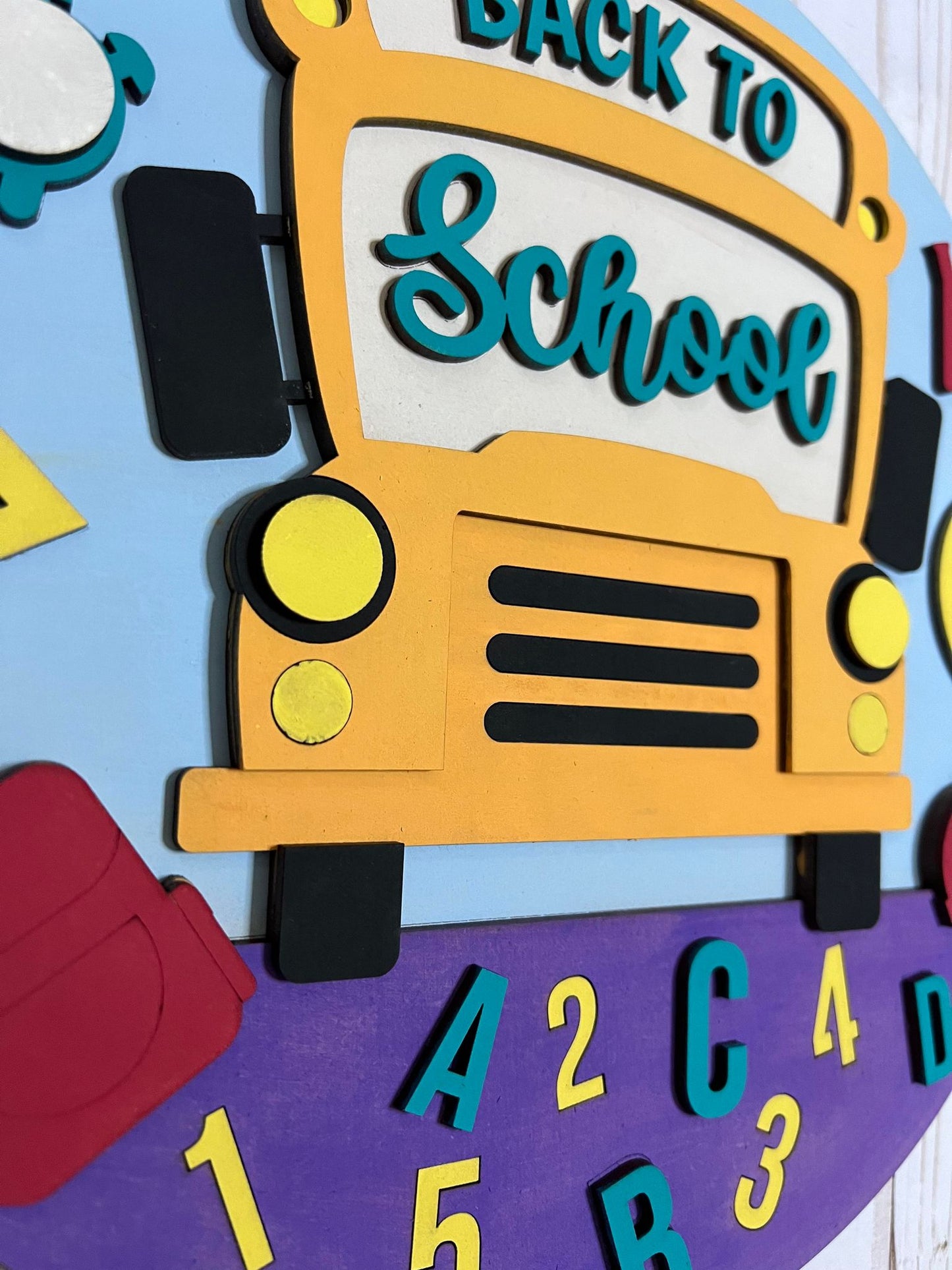 Back to School Round Layers Sign Kit - Ready to Paint