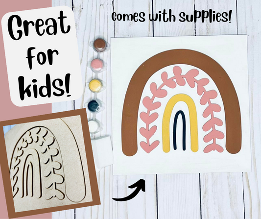 BOHO RAINBOW - Kit de pintura listo para niños de New Creations