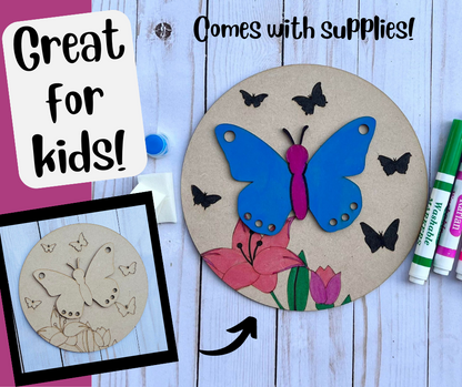 BUTTERFLY - New Creations By Kid's Ready to Paint Kit