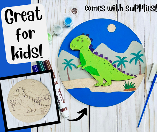 DINOSAURIO - Nuevas creaciones del kit para pintar para niños