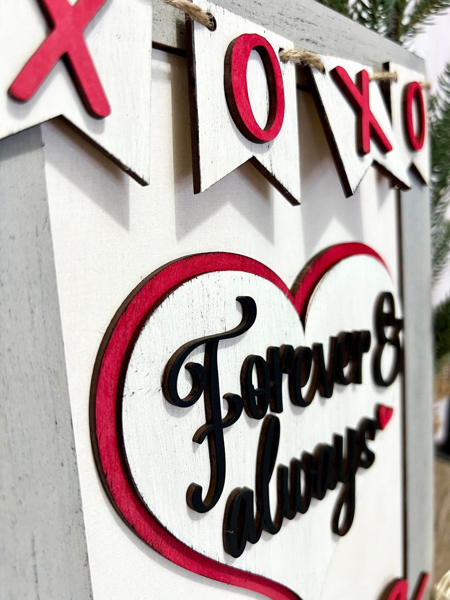 Kit de letrero "Love Always &amp; Forever" - Listo para pintar