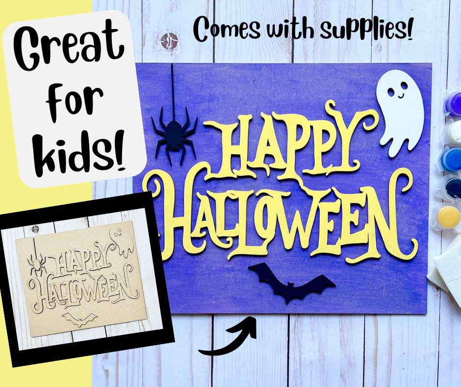 Happy Halloween -  New Creations By Kid's Ready to Paint Kit