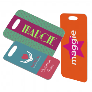 Thick Plastic Bag Tags  Double-Sided Personalized