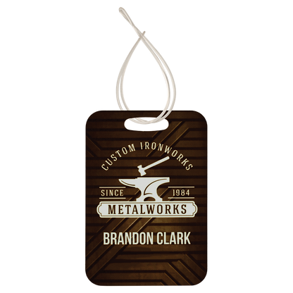 Aluminum Bag Tags  Double-Sided Personalized