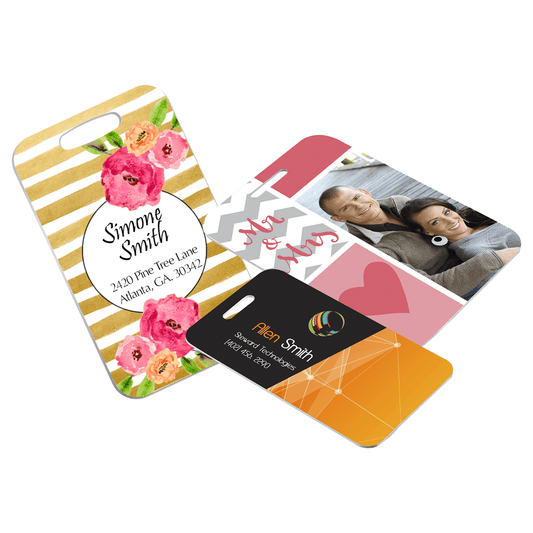 Etiquetas de aluminio para bolsas personalizadas de doble cara