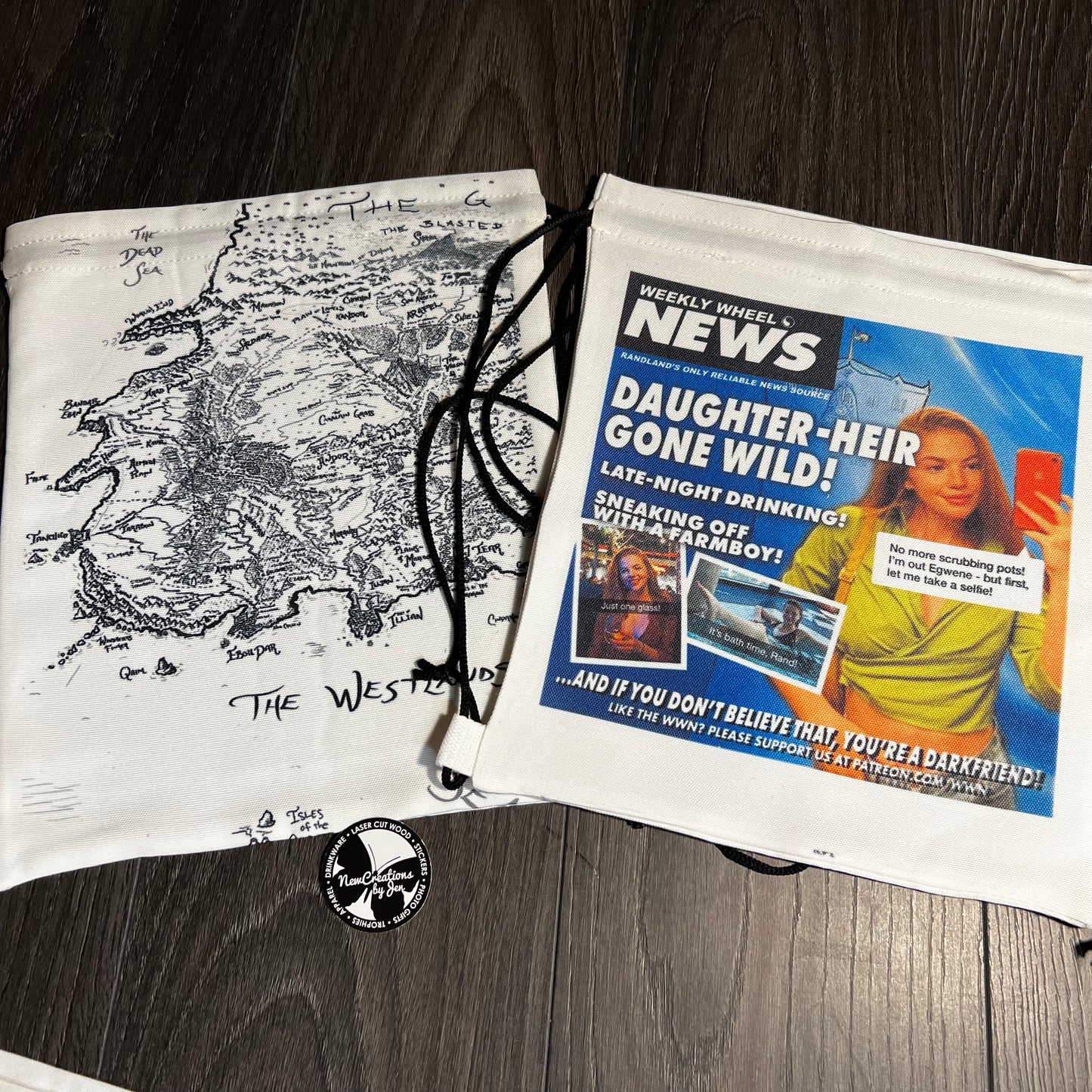 WWN Double Sided Full Color Issue Drawstring Sack