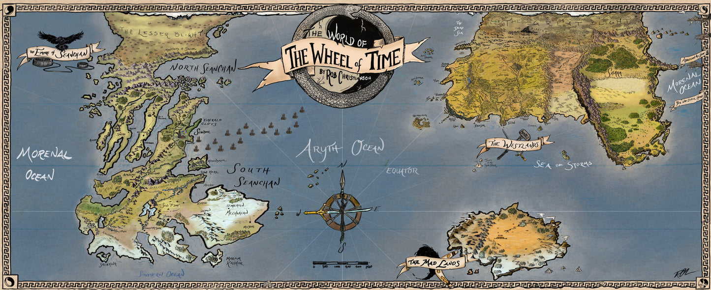 NEW!! Full Color Map: The World of the Wheel of Time by Rob Christianson