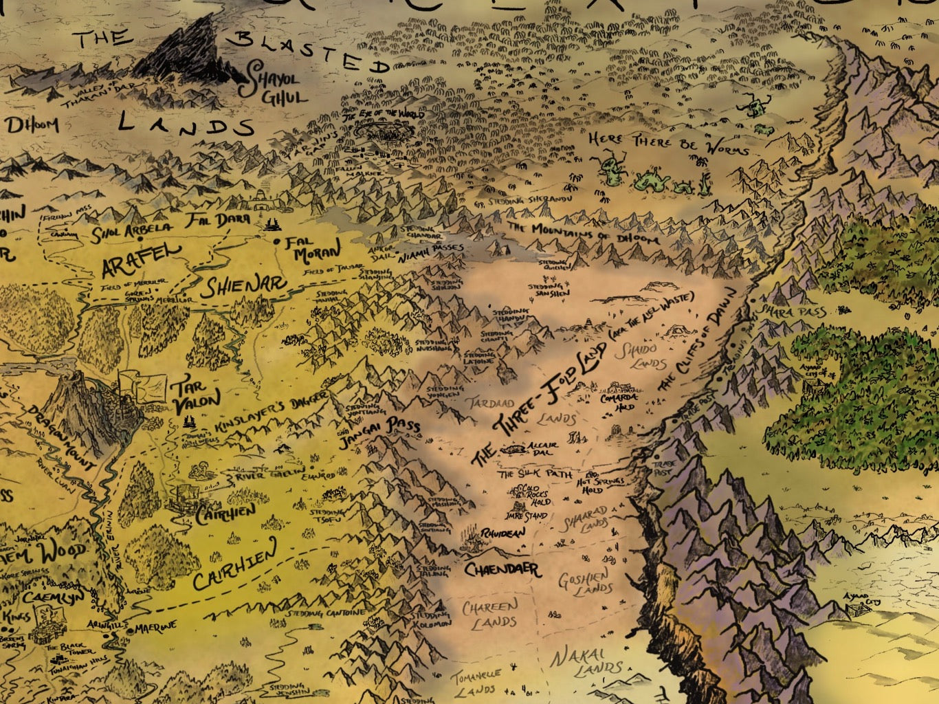 NEW!! Full Color Map: The World of the Wheel of Time by Rob Christianson