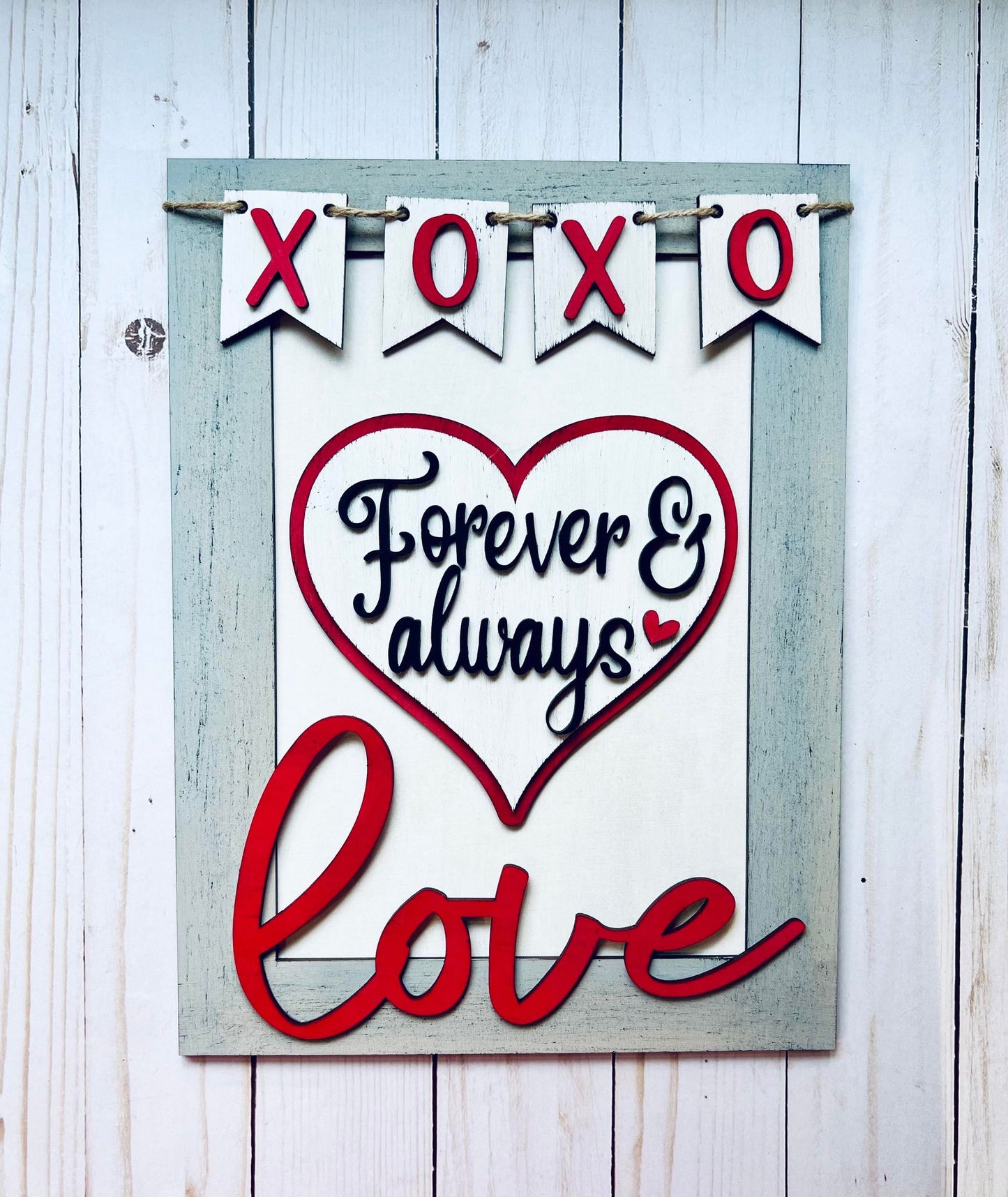 Kit de letrero "Love Always &amp; Forever" - Listo para pintar