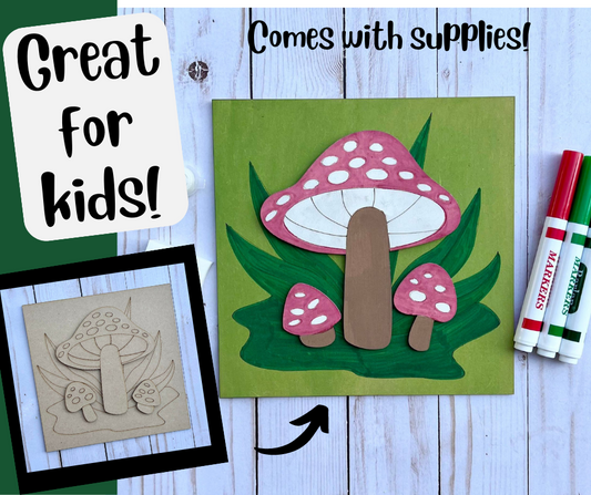 CHAMPIÑONES - Kit de pintura para niños de New Creations