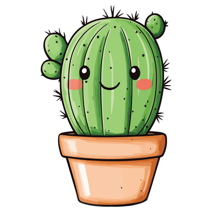 Plant Lovers Sticker - Chubby Cactus