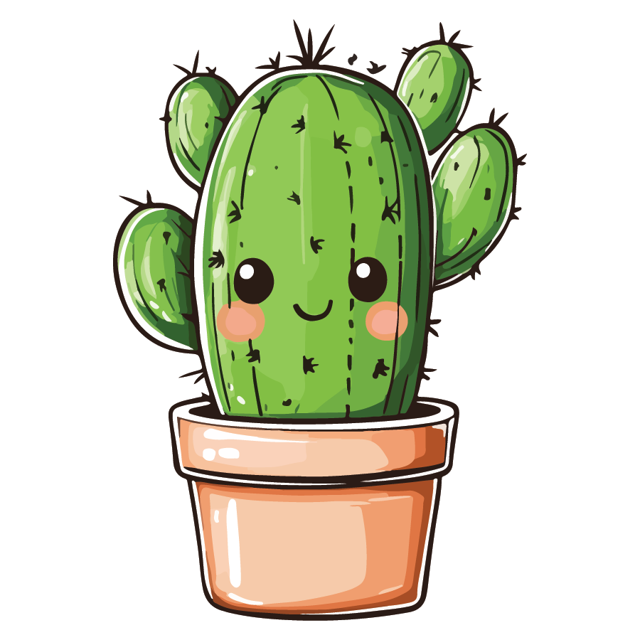 Plant Lovers Sticker - Tall Cactus