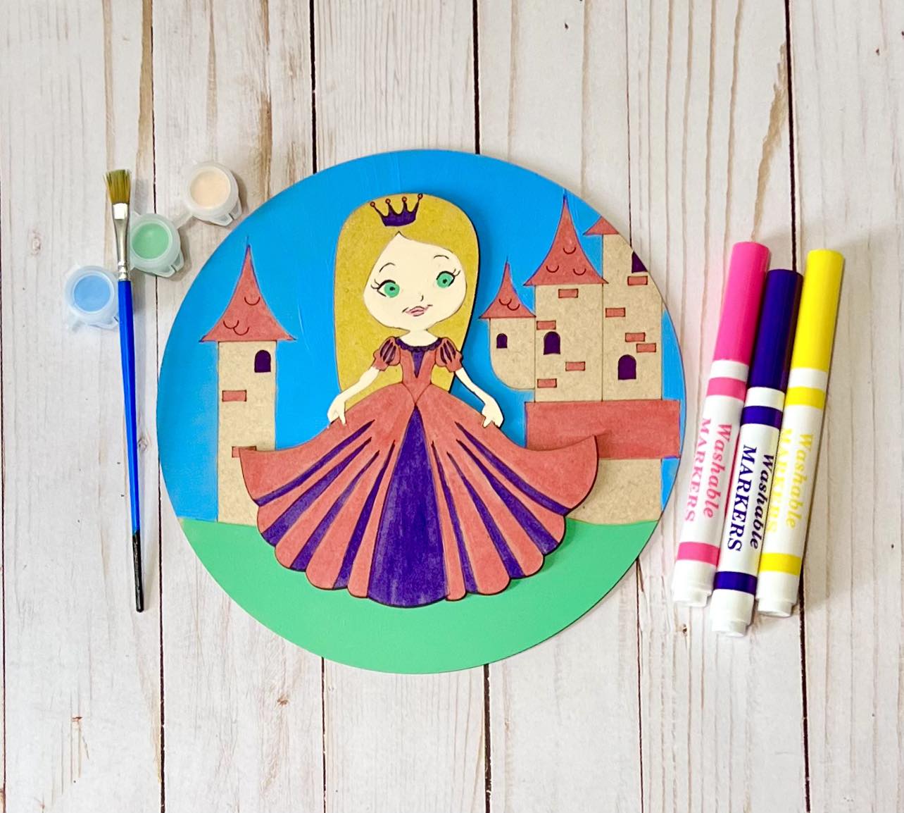PRINCESS CASTLE - New Creations By Kid's Ready to Paint Kit