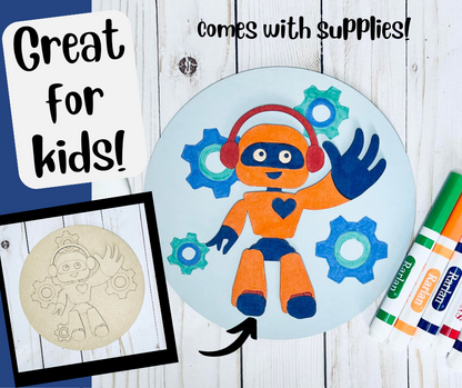 ROBOT - New Creations By Kid's Ready to Paint Kit