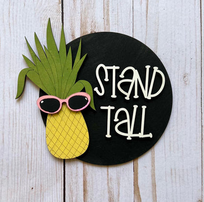 Round Shiplap Sign with Stand