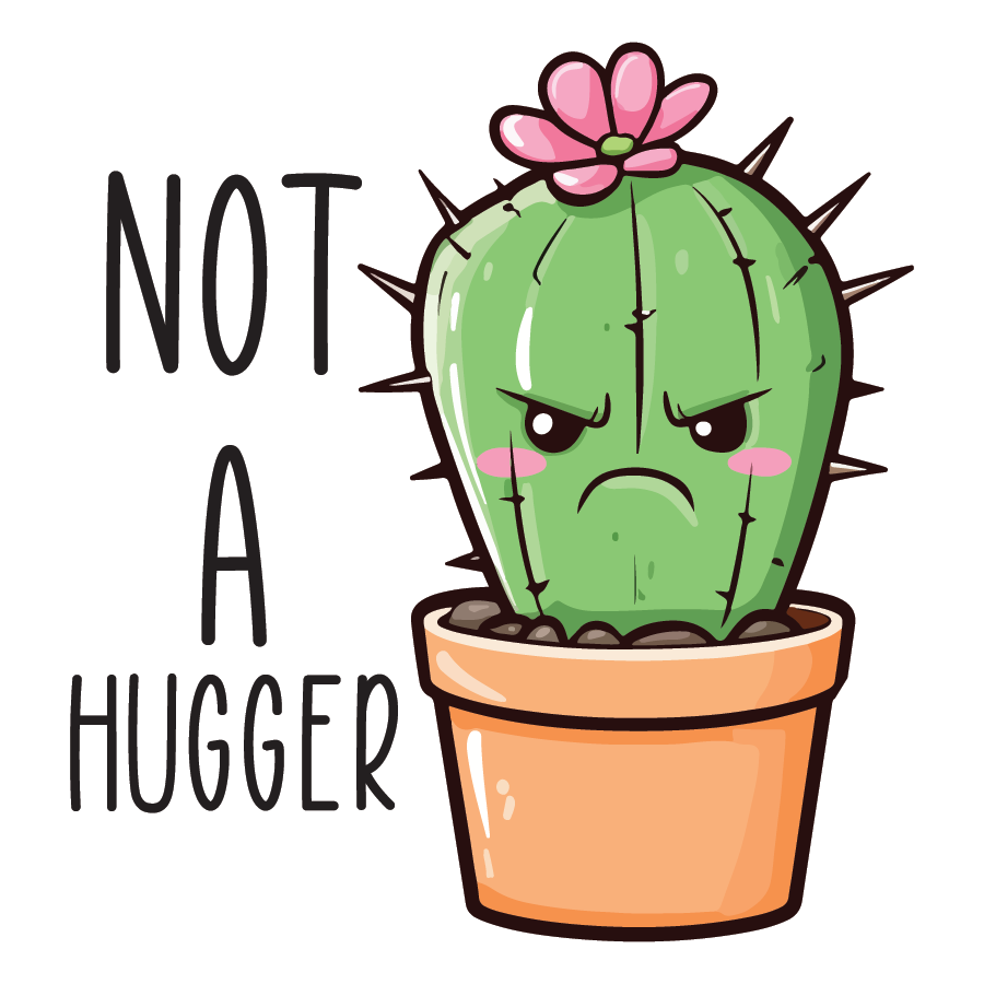 No soy un abrazador - Cactus gruñón