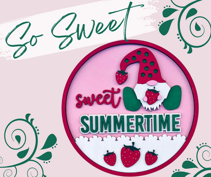 Sweet Summertime Round Layers Sign Kit - Ready to Paint