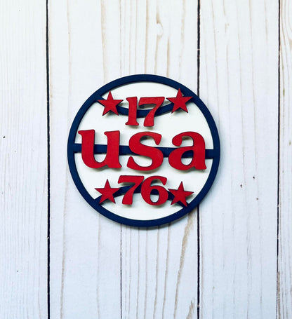 Round Shiplap Sign with Stand
