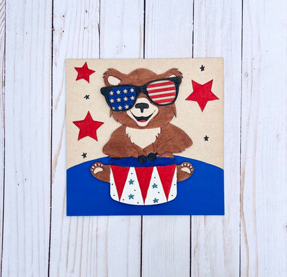 USA BEAR - New Creations By Kid's Ready to Paint Kit