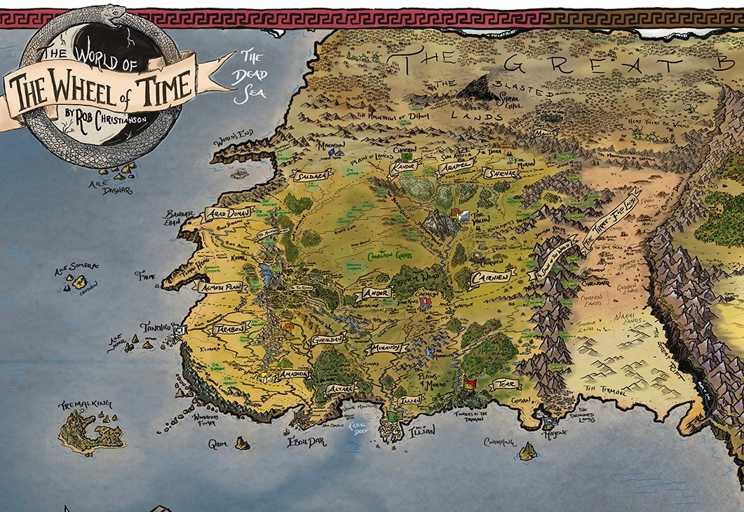 NEW!! Full Color Map: The World of the Wheel of Time by Rob Christianson