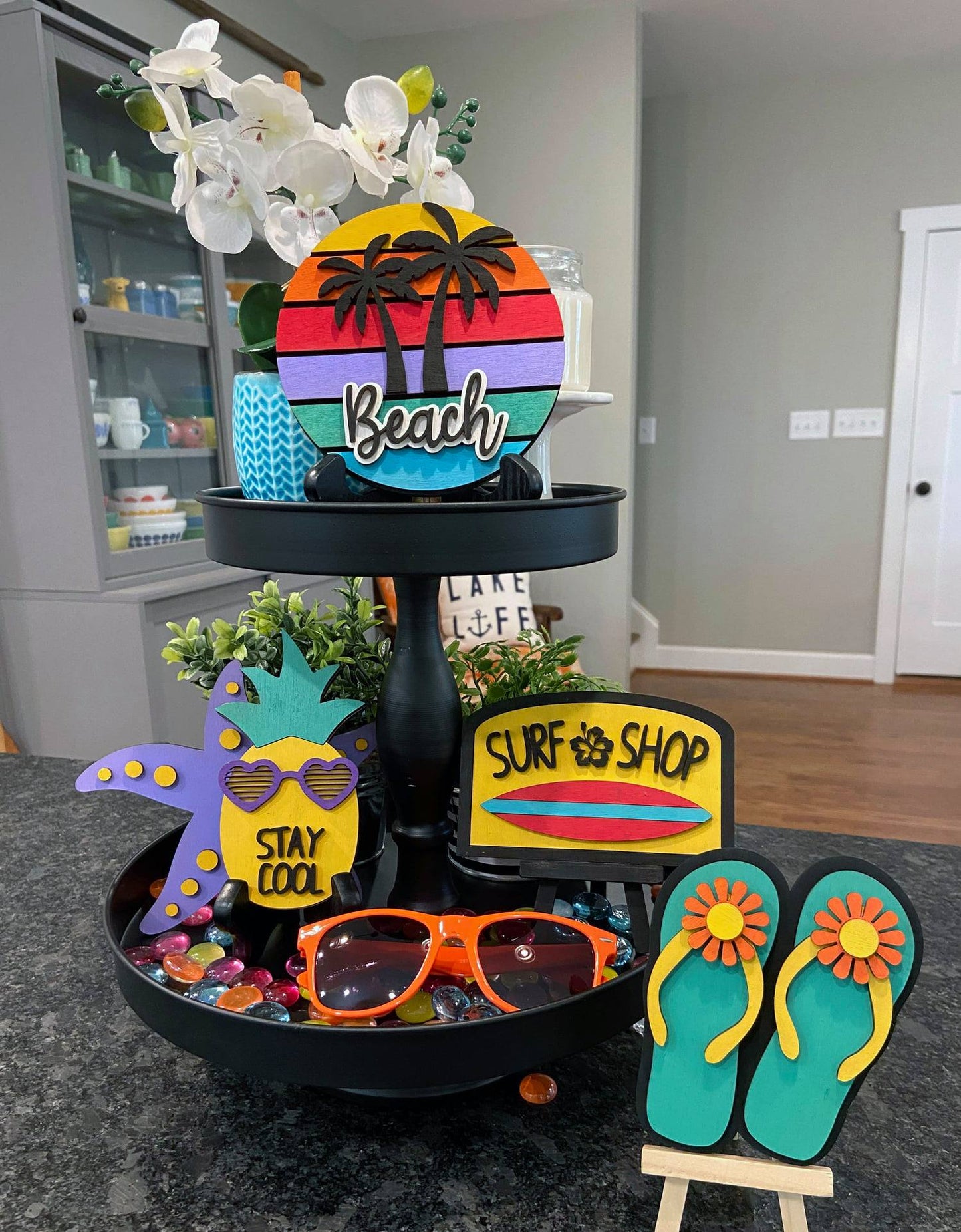 Flip Flops at the Beach Tiered Tray Bundle