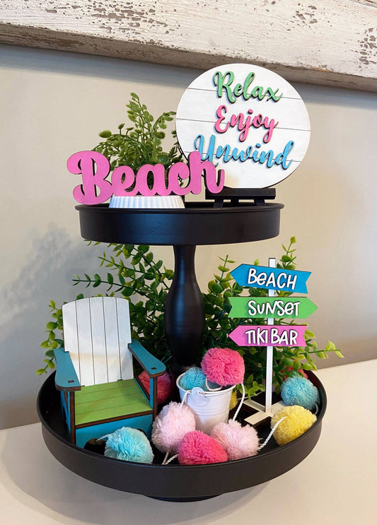 Relaxing at the Beach Tiered Tray Bundle