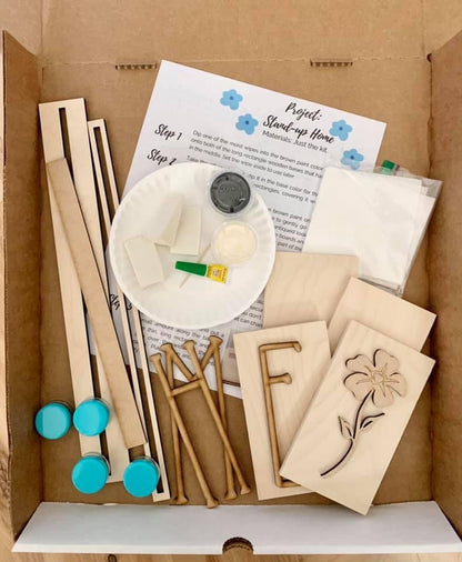Letrero de pie para casa, caja de decoración completa + ¡sorpresa adicional!