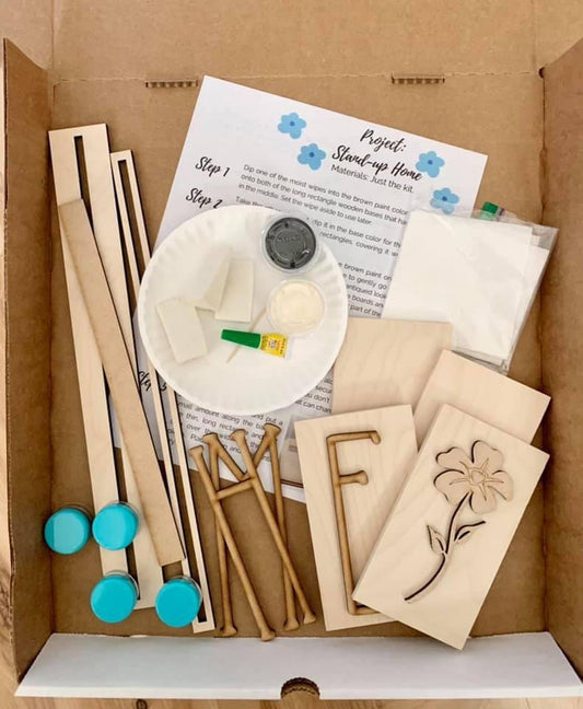 Letrero de pie para casa, caja de decoración completa + ¡sorpresa adicional!