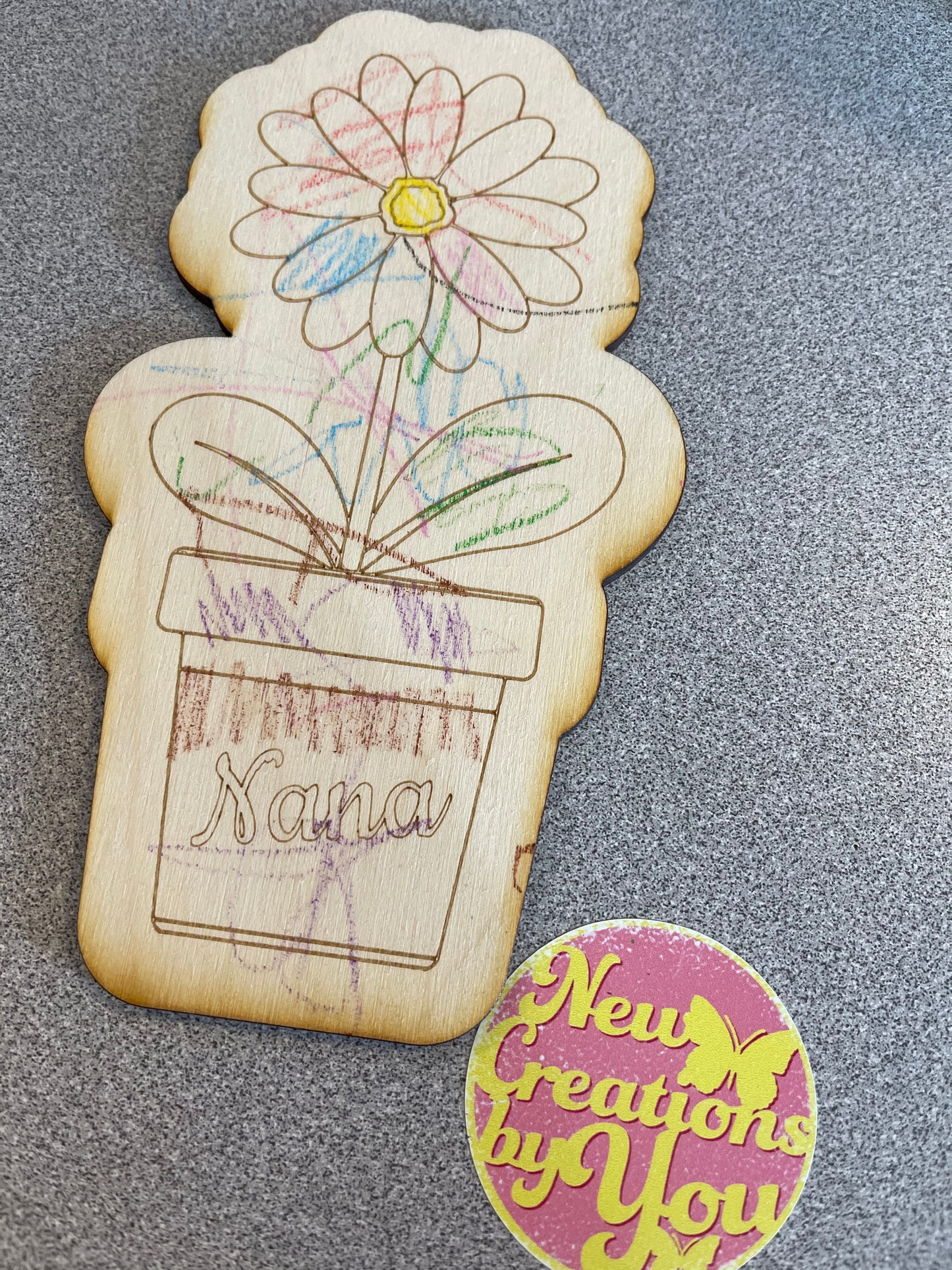 Kit de maceta para mamá/nana: listo para pintar o colorear